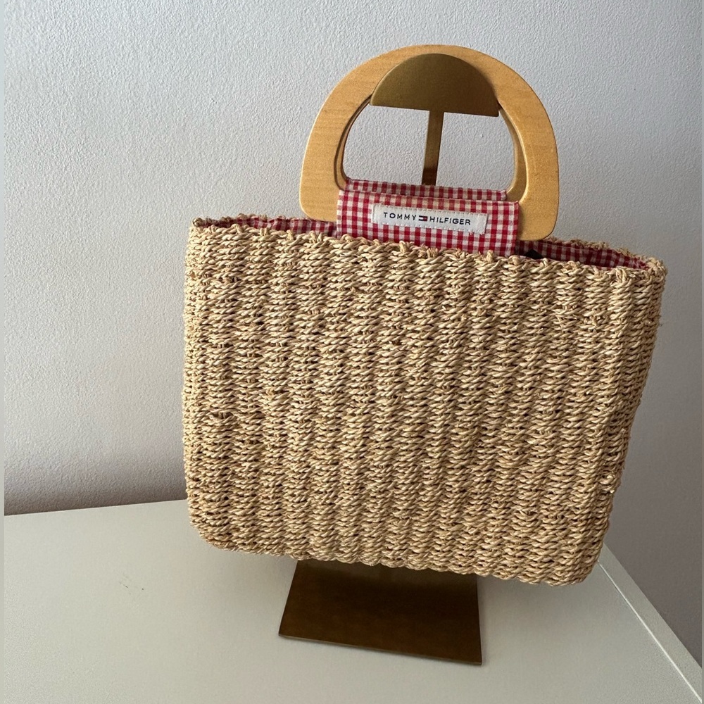 Bamboo Handle Tommy Hilfiger bag